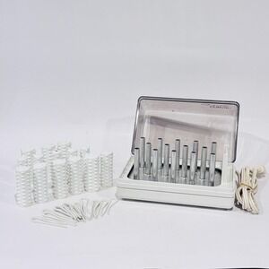 Vintage Conair Curl ' N‎ Carry 14 Hot Rollers & Clips Model HS-4 Working Cond.